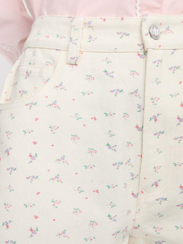 Pomelo Pomelo Floral Embroidered Shorts - Ivory