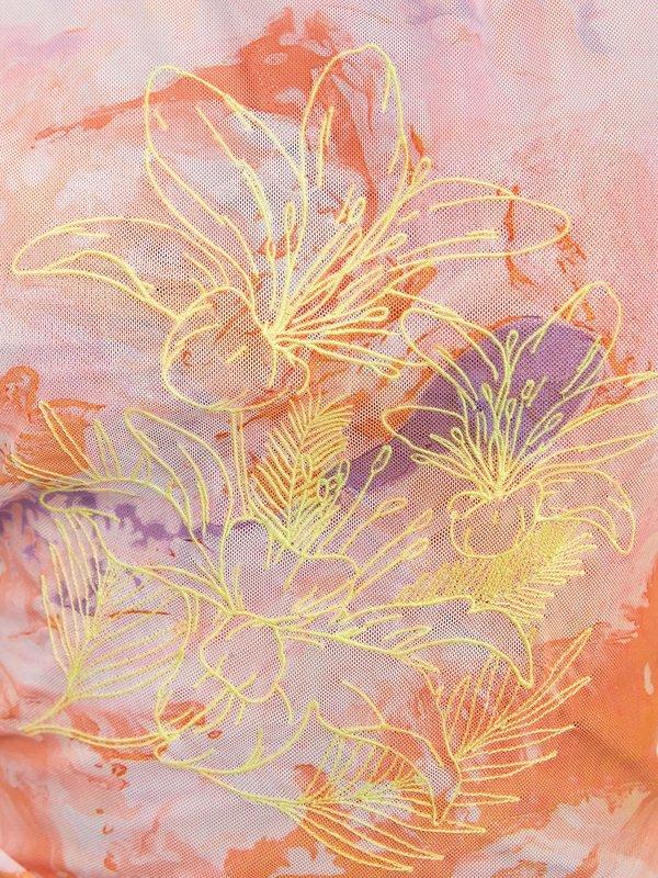 Pomelo Pomelo Floral Embroidery Top - Multi Color