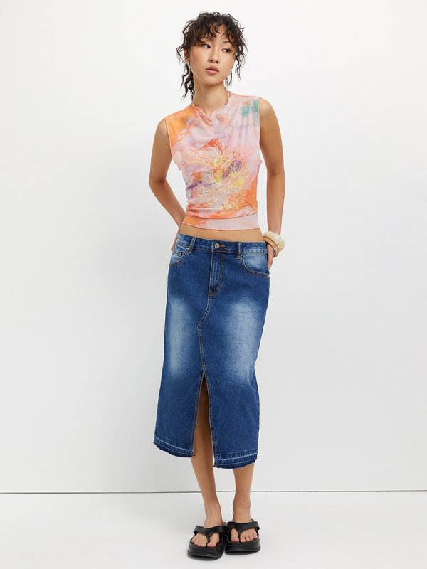 Pomelo Pomelo Floral Embroidery Top - Multi Color