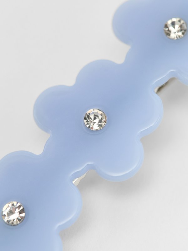 Pomelo Pomelo Floral Hair Clip - Baby Blue