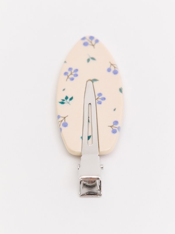 Pomelo Pomelo Floral Hair Clip - Blue/White