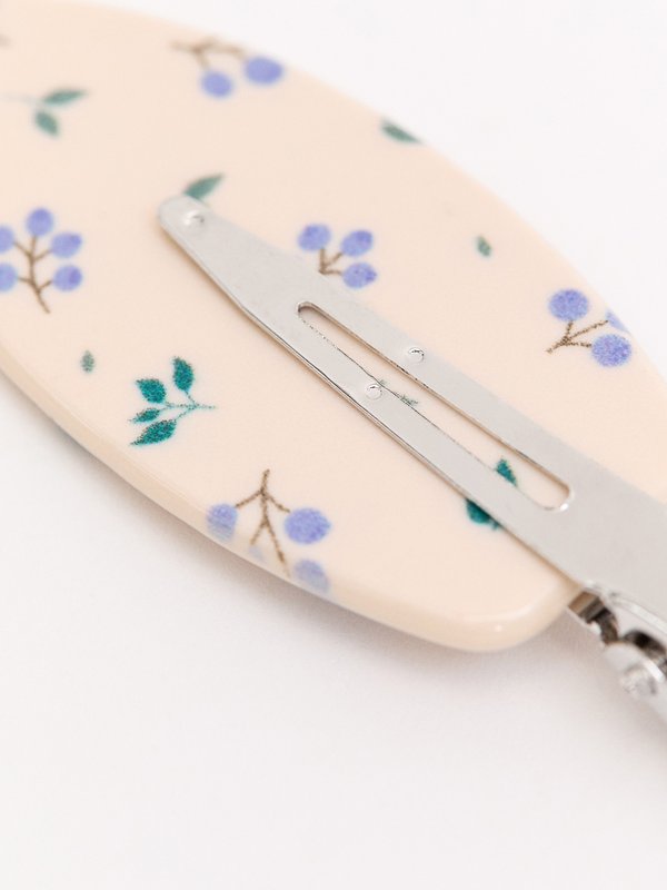 Pomelo Pomelo Floral Hair Clip - Blue/White