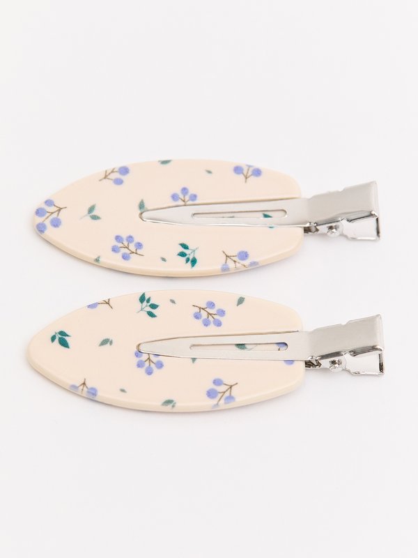 pomelo Pomelo Floral Hair Clip - Blue/White