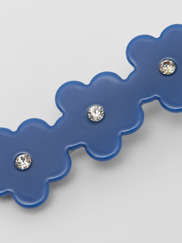 Pomelo Pomelo Floral Hair Clip - Navy