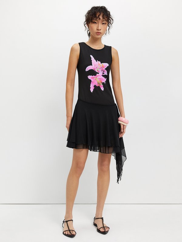 Pomelo Pomelo Floral Print Dress - Black