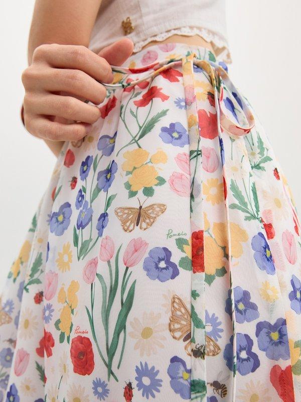 Pomelo Pomelo Floral Print Skirt - Multi Color