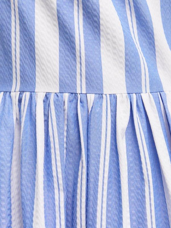 Pomelo Pomelo Floral Striped Dress - Blue