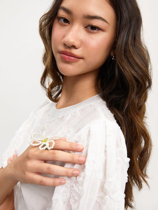 Pomelo Pomelo Floral Tiered Dress - White