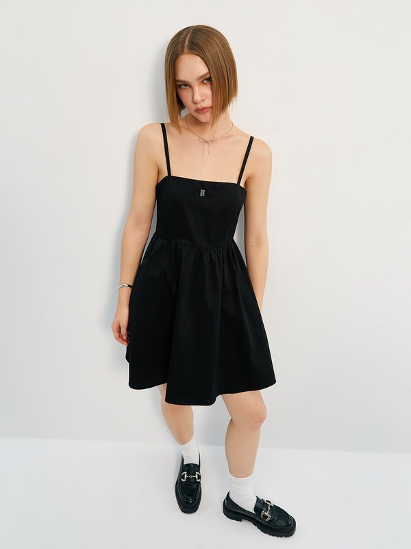 Pomelo Pomelo Flowy Mini Dress - Black