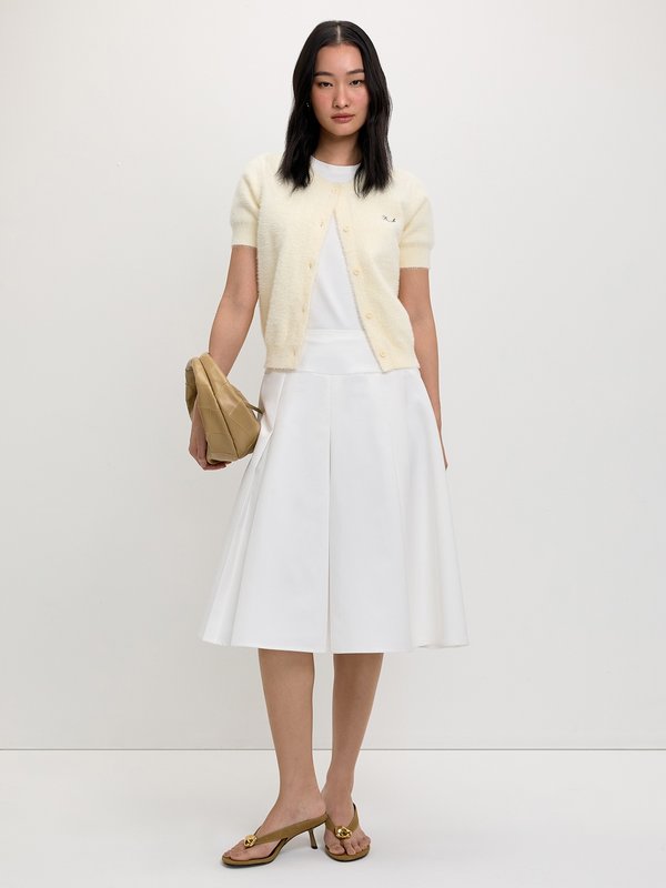 Pomelo Pomelo Fluffy Button-Up Top - Ivory