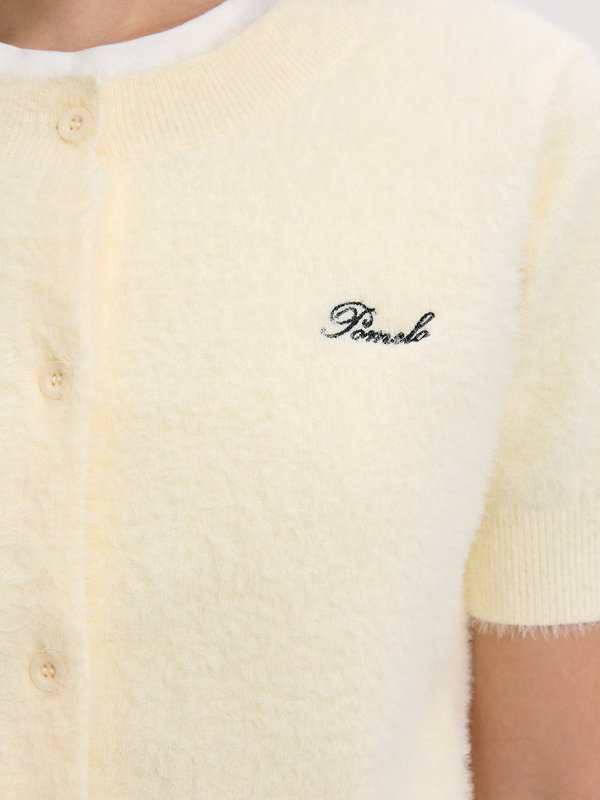 Pomelo Pomelo Fluffy Button-Up Top - Ivory