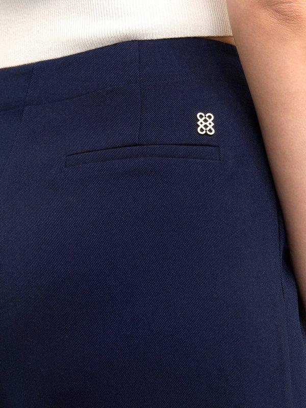 Pomelo Pomelo Folded Hem Pants - Navy