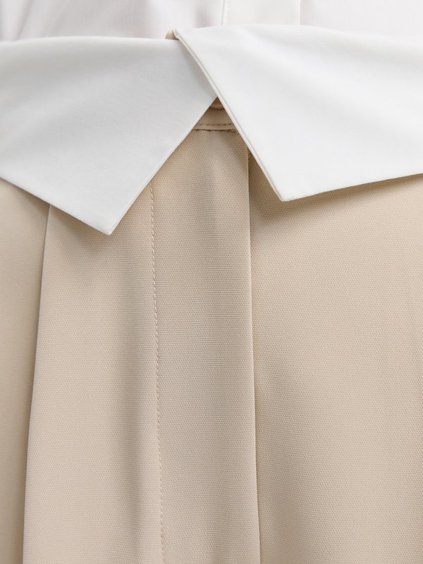 Pomelo Pomelo Folded Waistband Pants - Beige