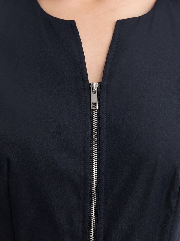 Pomelo Pomelo Front Zip Dress - Navy