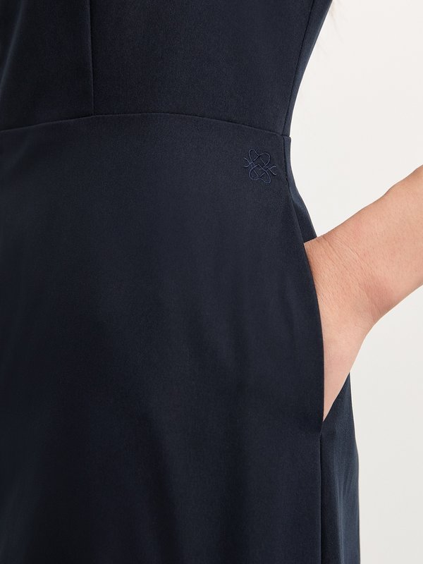 Pomelo Pomelo Front Zip Dress - Navy