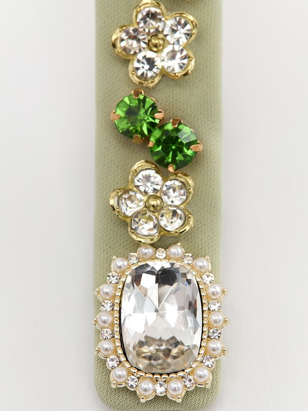 Pomelo Pomelo Gem Petal Barrette - Green