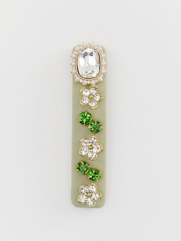 pomelo Pomelo Gem Petal Barrette - Green
