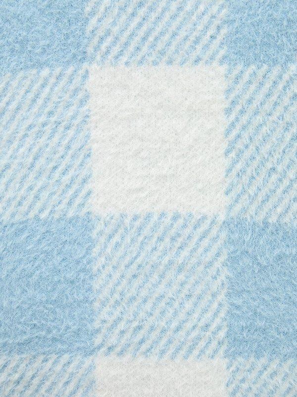 Pomelo Pomelo Gingham Fluffy Sweater - Baby Blue