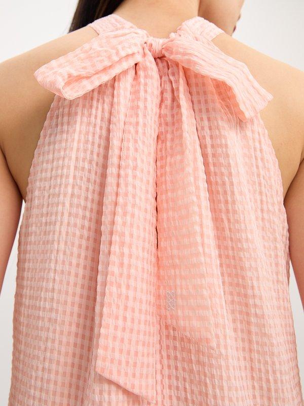 Pomelo Pomelo Gingham Halter Dress - Light Pink