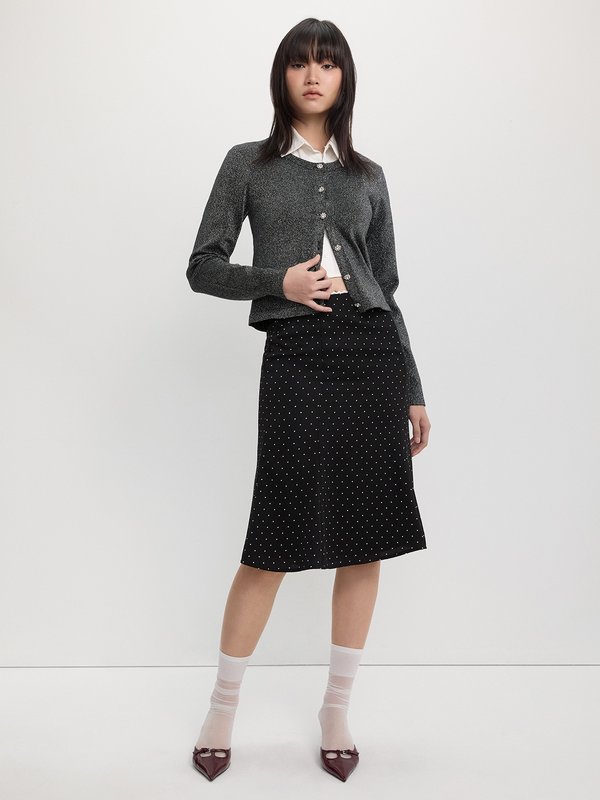 Pomelo Pomelo Glitter Cardigan - Black