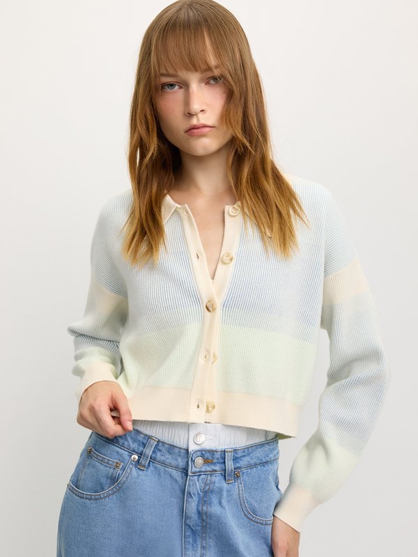 Pomelo Pomelo Gradient Knit Cardigan - Multi Color
