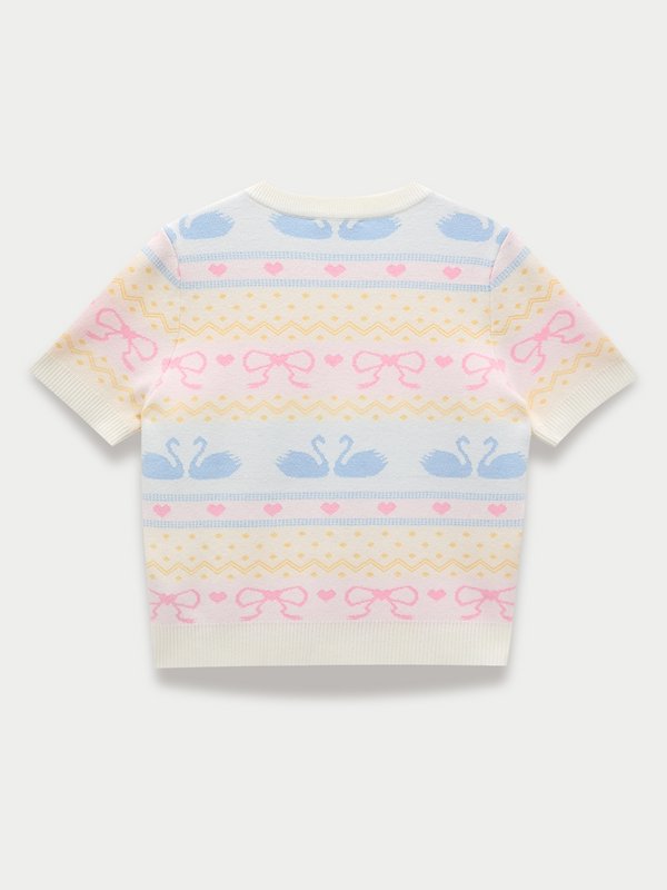 Pomelo Pomelo Graphic Print Knit Top - White