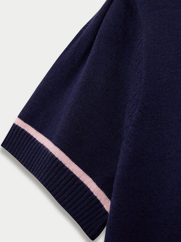 Pomelo Pomelo Graphic Print Knitted Top - Navy