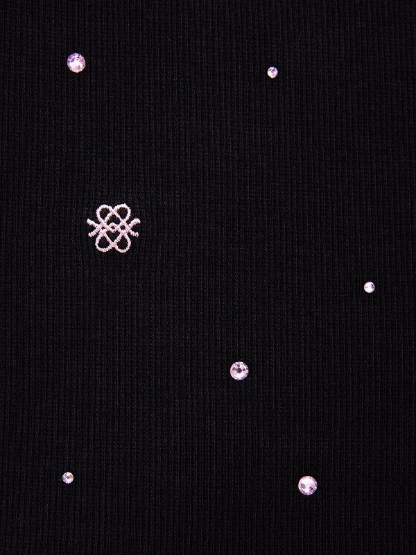 Pomelo Pomelo Graphic Print Ribbed Tank - Black