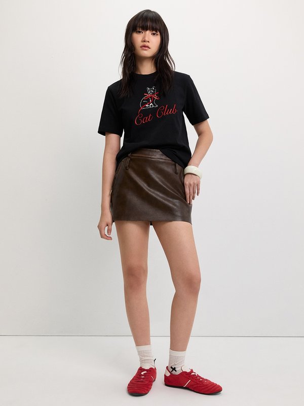 Pomelo Pomelo Graphic Print Tee - Black