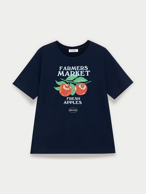 pomelo Pomelo Graphic Print Tee - Navy