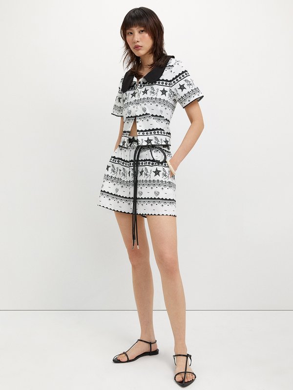 Pomelo Pomelo Graphic Print Top - White