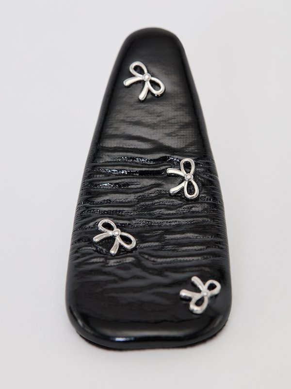 Pomelo Pomelo Hair Clip With Bow Details - Black