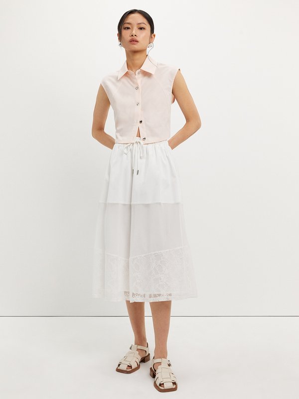 Pomelo Pomelo Heart Button Blouse - Pink