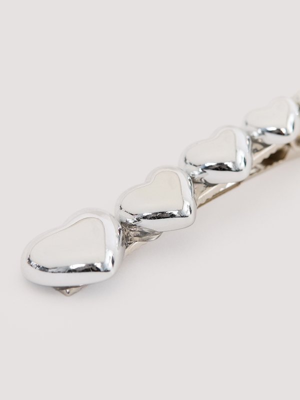 Pomelo Pomelo Heart Hair Clip - Metallic