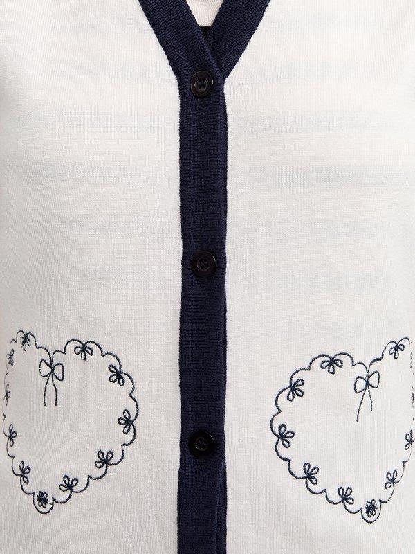 Pomelo Pomelo Heart Vest - Ivory