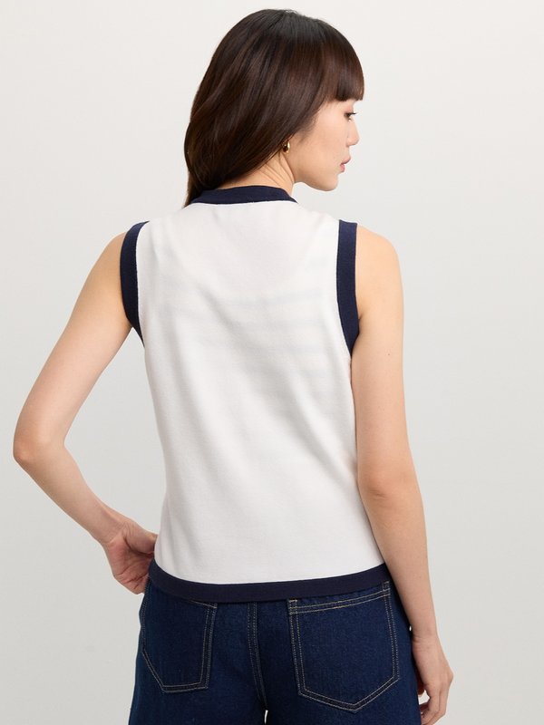 Pomelo Pomelo Heart Vest - Ivory