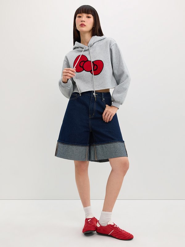 Pomelo Pomelo Pomelo. ♥ Hello Kitty Hoodie Sweatshirt - Light Grey