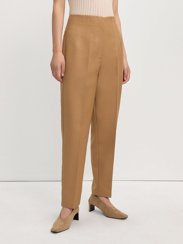Pomelo Pomelo High Waist Tailored Pants - Beige