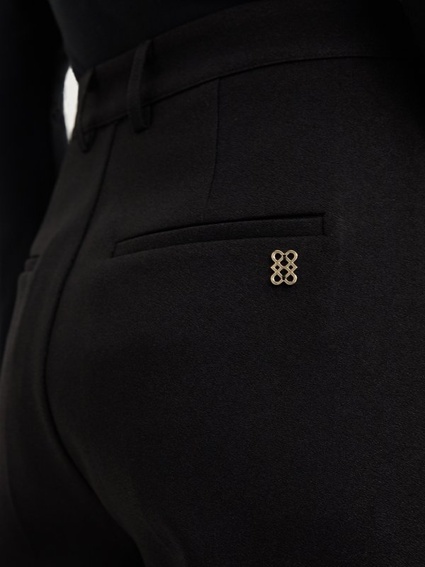 Pomelo Pomelo High-Waisted Flared Pants - Black