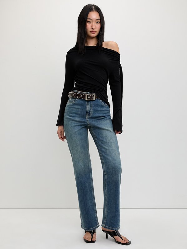 Pomelo Pomelo High-Waisted Jeans - Blue