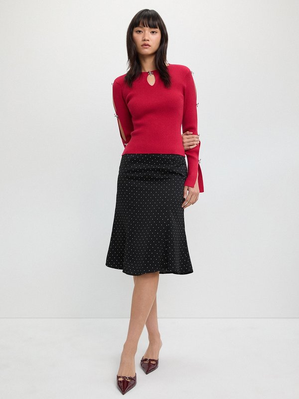 Pomelo Pomelo Keyhole Bow Detail Top - Red