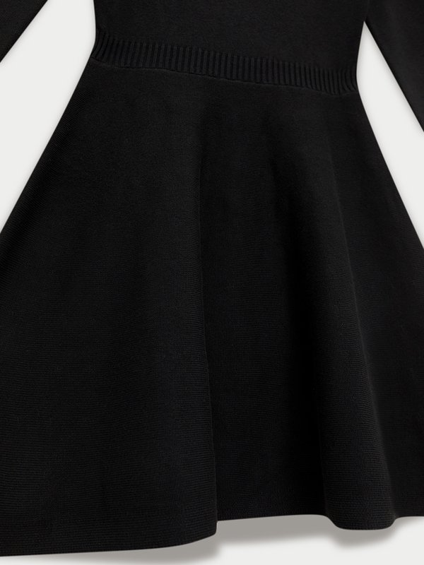 Pomelo Pomelo Keyhole Knit Dress - Black