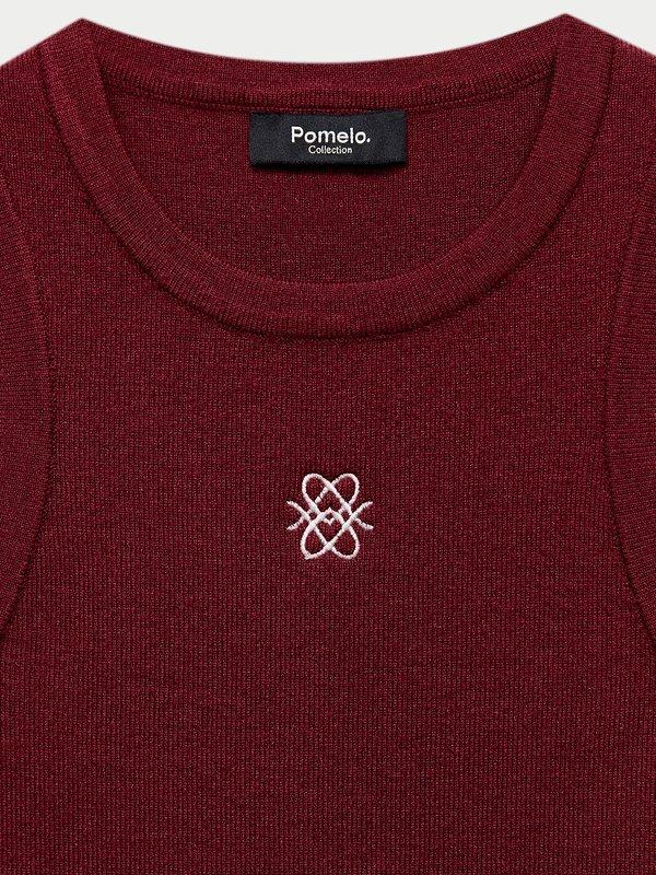 Pomelo Pomelo Knit Tank Top - Burgundy