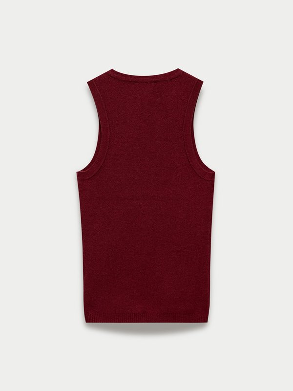 Pomelo Pomelo Knit Tank Top - Burgundy