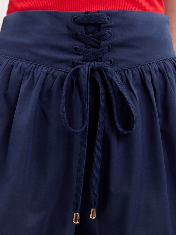 Pomelo Pomelo Lace-Up Shorts - Navy