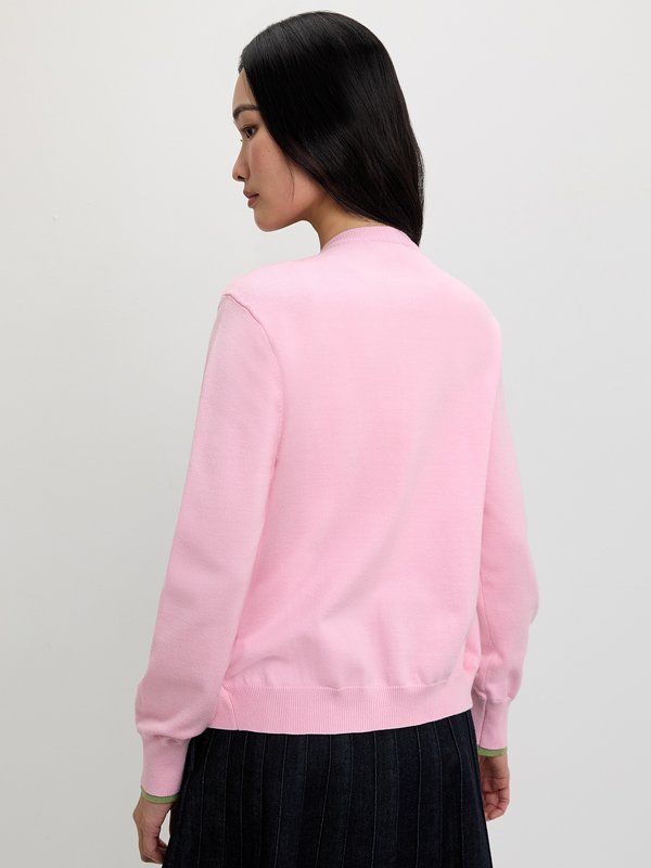 Pomelo Pomelo Layered Cardigan - Pink