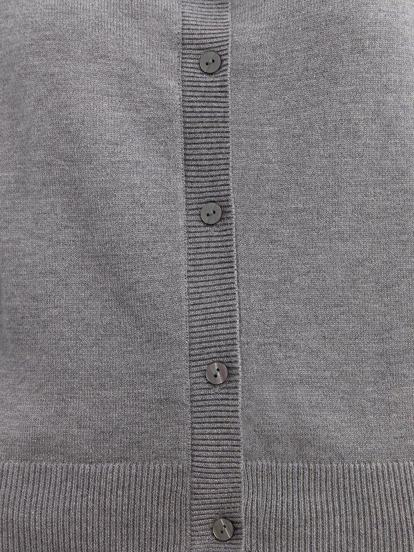 Pomelo Pomelo Layered Knit Cardigan - Mid Grey