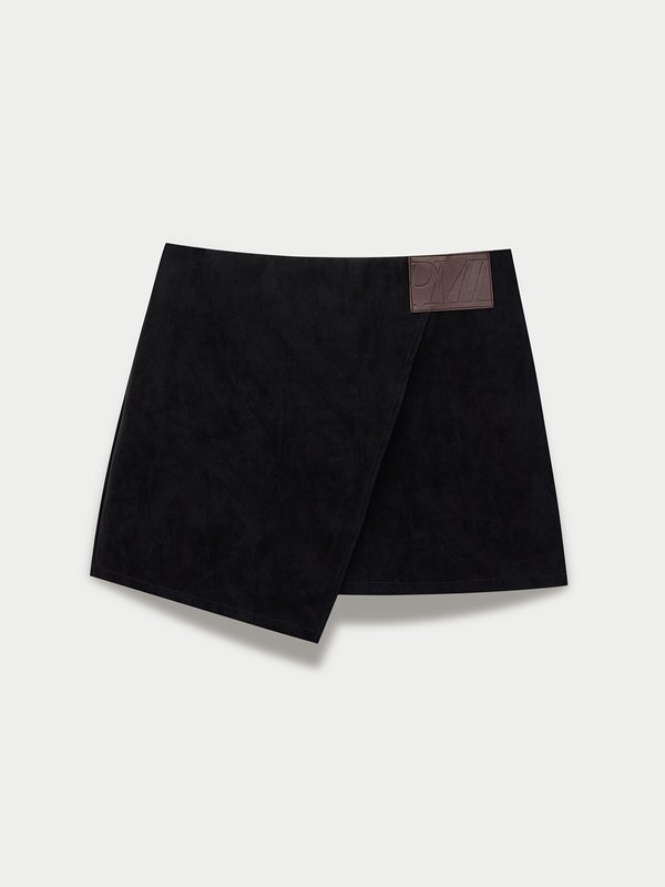 pomelo Pomelo Layered Mini Skirt - Black