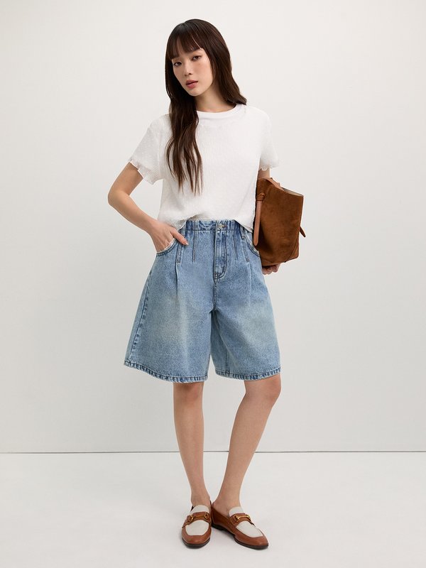 Pomelo Pomelo Layered Polka Dot Top - White