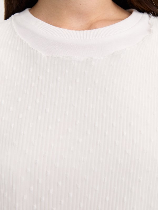 Pomelo Pomelo Layered Polka Dot Top - White